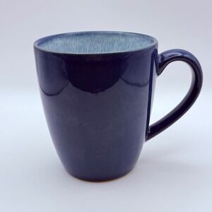 Sango‎ Navy Blue Ceramic Coffee Mug Reactive Glaze Interior Stoneware Cup